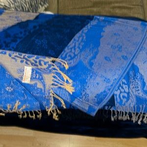 Pasmina Blue/Tan/Black Scarf 🧣🧣